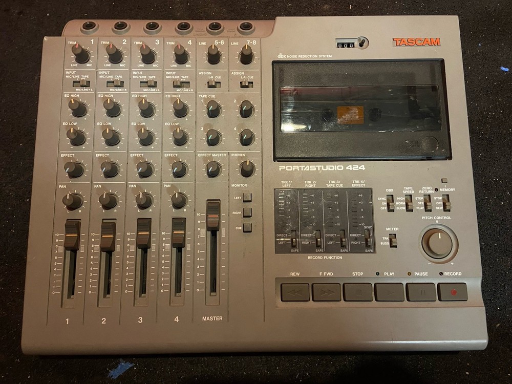 Tascam Portastudio 424 MKI MK1 4-Track Cassette Recorder/ MkGee Guitar Preamp