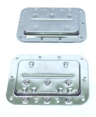 (2)Two Medium Chrome Plated Spring-Loaded Recessed Handles For ATA Road Cases.
