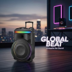 Portable Bluetooth Speaker 18in Sub woofer Deep Bass Sound Party System w/ Mic