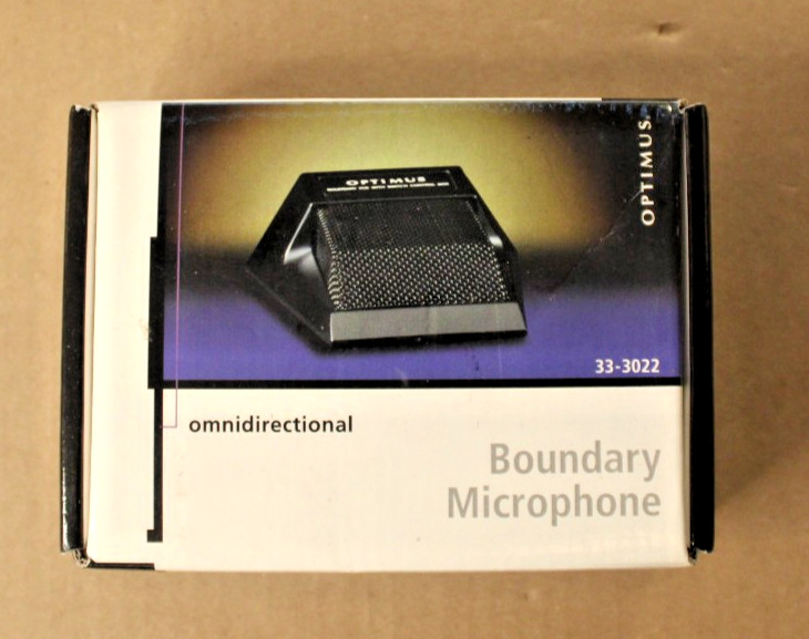 Optimus Black Omnidirectional High-Sensitivity Boundary Microphone (33-3022)