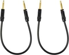 2 Pack 1/4 to 1/4 Male Cable Mono Cord Gold Plug Guitar Instrument Keyboard C090