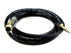 Monoprice XLR Female to 1/4in TRS Male Cable – 6 Feet | 16AWG, Gold Plated