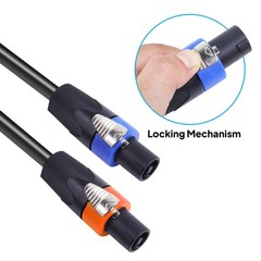 Colored Speakon Cables 12 Feet 4 Conductor 4 Wire Pro PA DJ Speaker Audio Cable