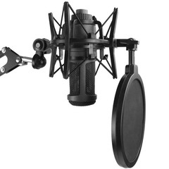 AT2020 Shock Mount with Pop Filter, Windscreen and Shockmount to Reduce Vibra…