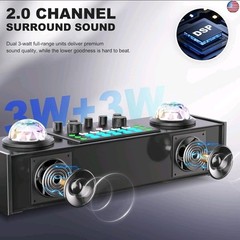 Karaoke Machine with Ambient Lighting, Portable Bluetooth Speaker