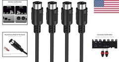 2-Pack 6-Feet Tangle-Free 5-Pin MIDI Cables – Plug & Play with All Devices