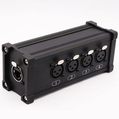 4 Channel 3-Pin XLR Male Female to Single Ethercon Audio Network Cable Extender