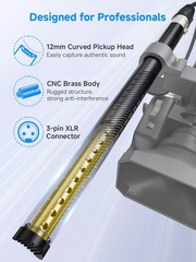 XLR Shotgun Microphone for DSLR, Camcorder, PC & Smartphone Video Recording