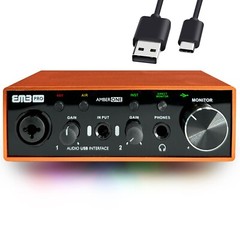 EMB 2In-2Out USB-C Audio Interface (Resolution 24Bit/96kHz) 48V Phantom Power