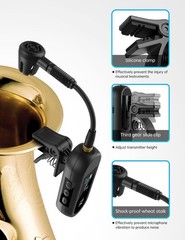 EBJ Wireless UHF Saxophone Microphone System, Clip Instrument Microphone Saxo…