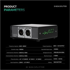 Active DI Box Dual Channel Noise Isolator For Live Performances Easy To Use