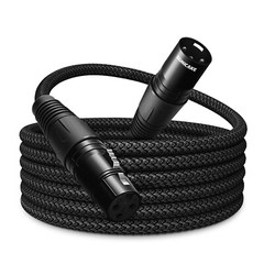 SONICAKE 2M XLR Microphone Cable Male to Female 3Pin Cable Braided For Studio