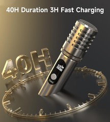 Wireless Microphone, Metal Dynamic Mic System with One-to-One Chip Connection…