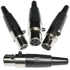 CESS TA5F 5-Pin Mini XLR Female Jack Cable Connector Adapter for Mic Micropho…