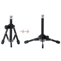 Mini Foldable Desktop Tabletop Tripod Microphone Mic Stand Holder Portable
