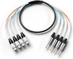 PRORECK 6ft Snake Cable, 4-Channel Shielded Audio Cable 1/4“ TRS to XLR Fema…