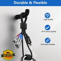 Devinal USB C to Dual XLR Audio Cable 10 FT