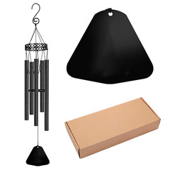 Large 30″ Metal Wind Chime Tube Deep Tone Resonant Bass Sound Windchime