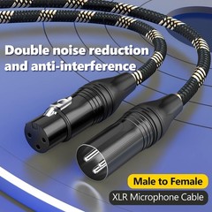 Braided XLR Cables 10ft 6 Pack, XLR Microphone Cable, 3-pin Professional Male…