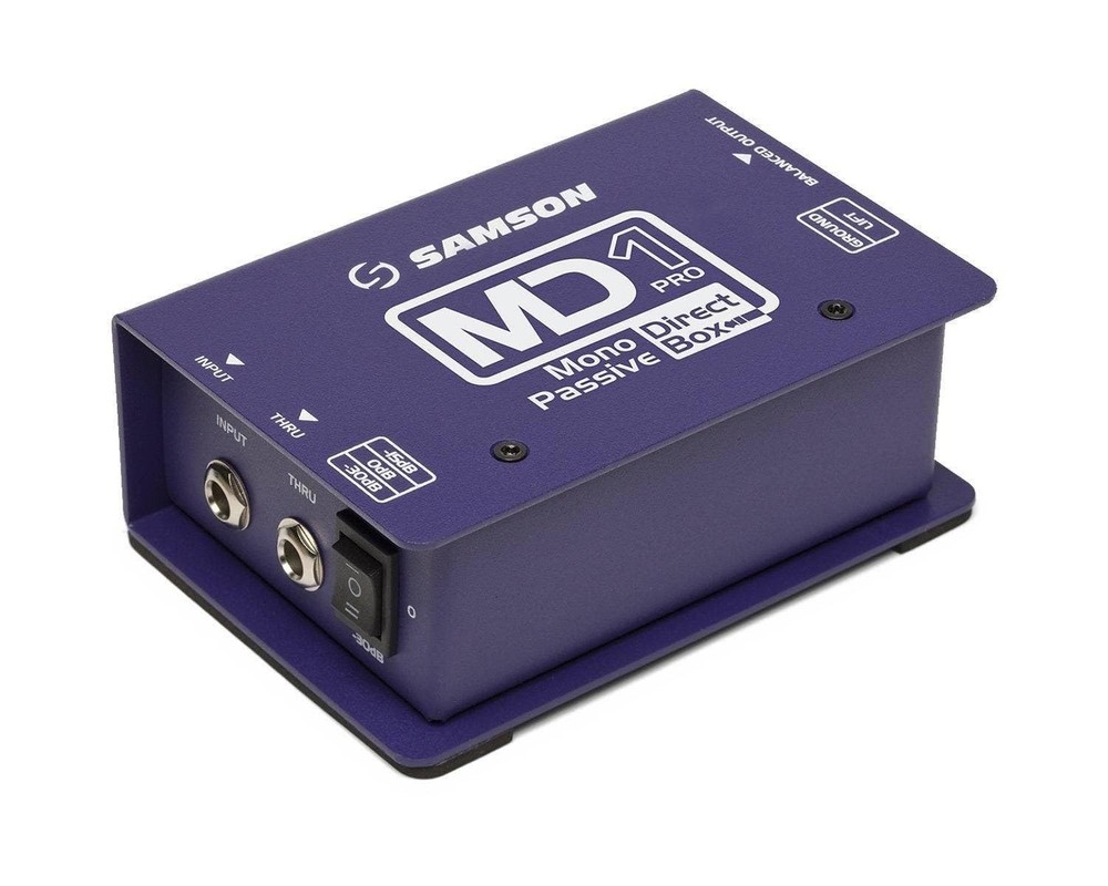 SAMSON MD1 Pro Mono Passive Direct Box, Shielded Transformer -OPEN BOX