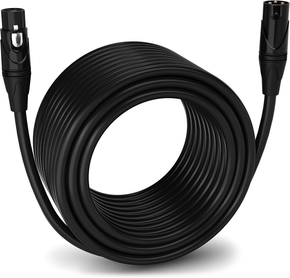 Amazon Basics Quad Series 50 ft XLR 4-Conductor Star Quad Balanced Microphone ca