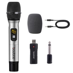 UHF Wireless Handheld Microphone, with adjustable 30 Frequency, Karaoke, Parties
