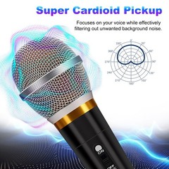 Wired XLR Microphone Dynamic Mic Karaoke Singing Studio Mics Handheld Microfono