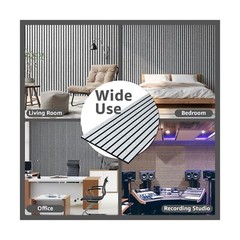 Art3dwallpanels 10 Pack Acoustic Panels, 48″ X 12″ X 0.43″ Soundproof Wall Pa…