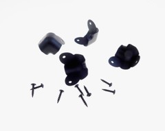 4 Pack Reliable Hardware Metal Cabinet Corners- Two Leg W/Lip- Black RH-1520TB