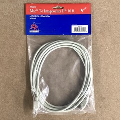 Mac To ImageWriter 2 10ft Mini Din 8 Male/Male Molded