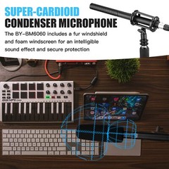 Boya XLR Shotgun Microphone BY-BM6060, Super-Cardioid Condenser Mic with 24 4…