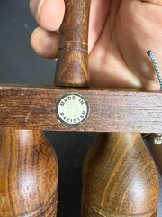 Vintage Wooden Double Guiro Scraper Percussion Instrument