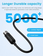 MOSWAG 6-Feet MIDI Cable 2 Pack Male to Male 5-Pin for Keyboard & Synths