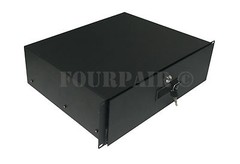 3 Space 3U Rack Mount 19″ Drawer Locking DJ Rack Gear Audio Road Case IT Network