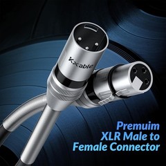XLR to Cable 10 Feet, Premium Microphone Cable, Heavy Duty 22AWG 10FT