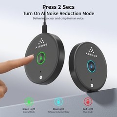 USB Microphone with Mute Button & LED, AI Noise Reduction, Plug & Play Condenser