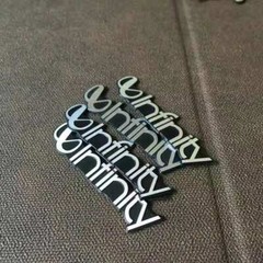 4pcs Replacement Infinity Badge Emblem Logo Aluminun Car Speaker Aftermarket