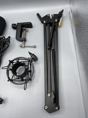 USB 192Khz/24Bit Plug Play PC Computer Podcast Condenser Cardioid Metal Mic Kit