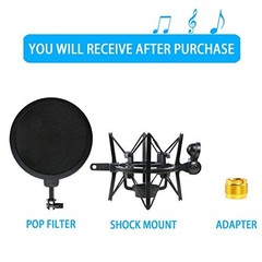 Shock Mount with Pop Filter & Windscreen for Bluebird SL Microphone – Vibration