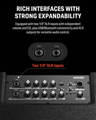 Donner Electric Drum Amp 200W, Peak Power 1000-Watt Wireless Black
