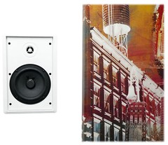 (6) Rockville RockSlim 70W White 5.25″ 70v Commercial Restaurant Wall Speakers