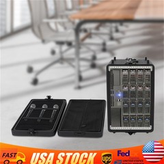 6U Rack Case 10 in Depth Rackmount Flight Case w/ Microphone Storage Compartment