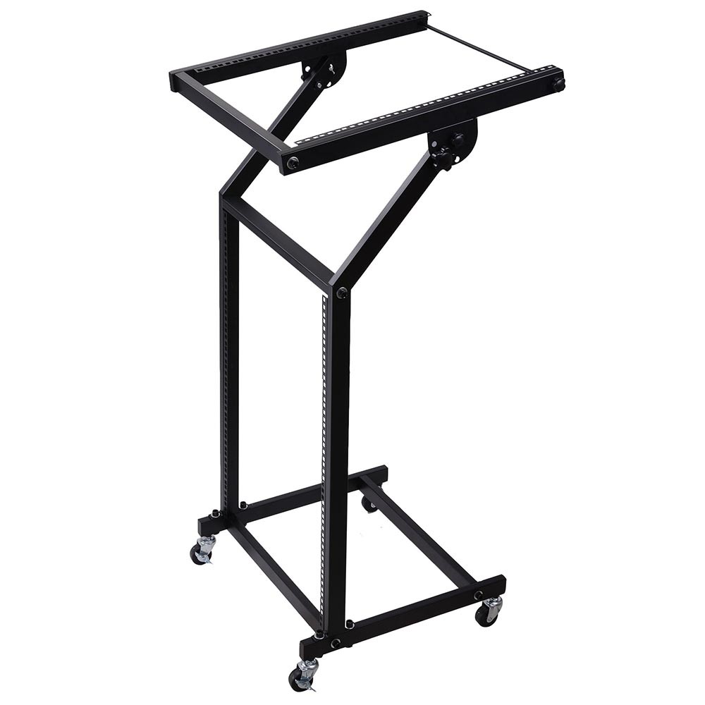 12U 19″ Rack Mount Mixer Stand Studio Cart Stage Amp Adjustable Music Party Show