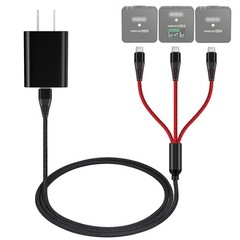 3-in-1 USB C Charging Cable with 18W Adapter For Rode Wireless Go 2 Fast Charge