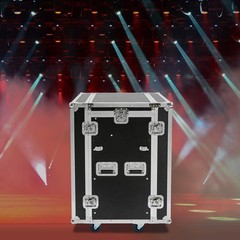 14U PA DJ Rack DJ Table Top Network & Stereo Rack with 4 Wheels Plywood Boards