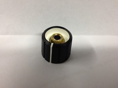Neutrik Rean Black Knob With White Line Part number C210-0F 21mm Collet NOS