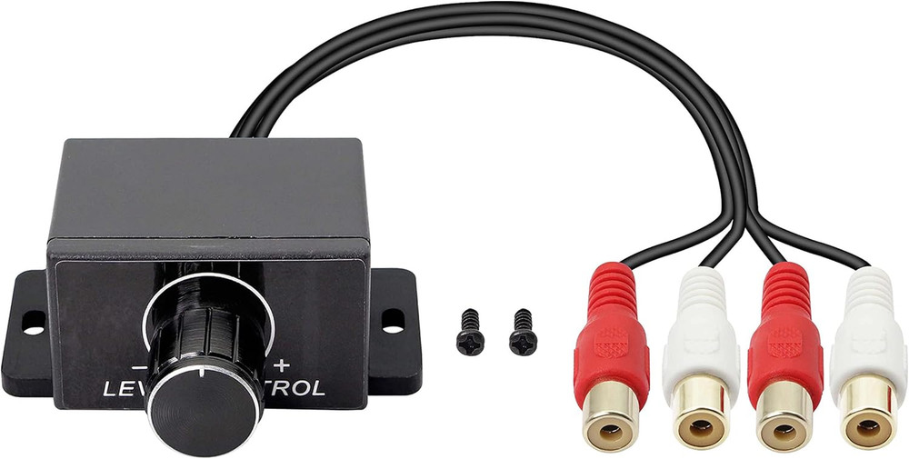 Universal RCA Level Controller Car Audio Amplifier RCA Audio Adjuster Bass Boost