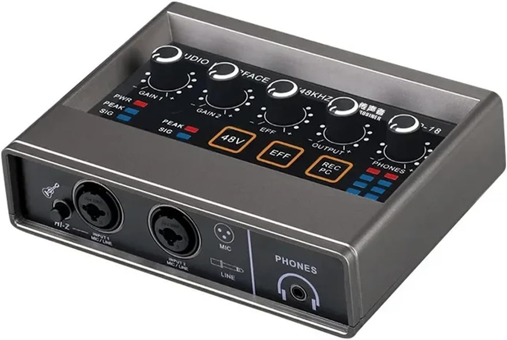USB Audio Interface for PC with Touch Model, Audiobox Mic Preamps 16 Bit/48 Khz