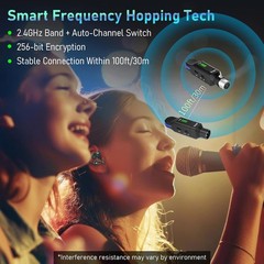 JOYO 2.4GHz Wireless Microphone System 4 Channel XLR