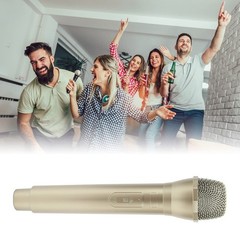 Fake Microphone For Singing Plastic Prop Mic Party Decoration Accessory Gold
